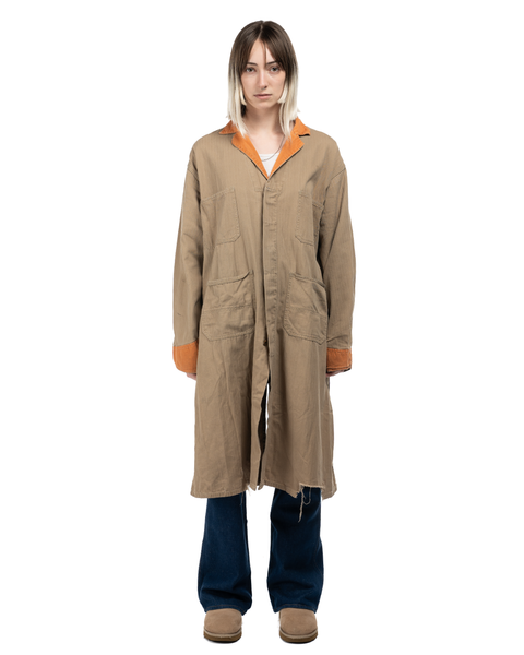 1960s Chain-Stitched Two-Tone Shop Coat