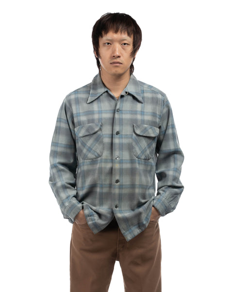 70's Pendleton Plaid Loop Collar - Medium