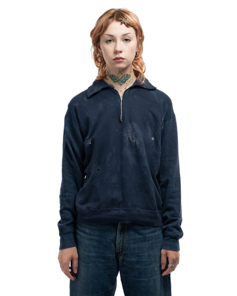 60's Thrashed Quarter-Zip Sweatshirt - Medium