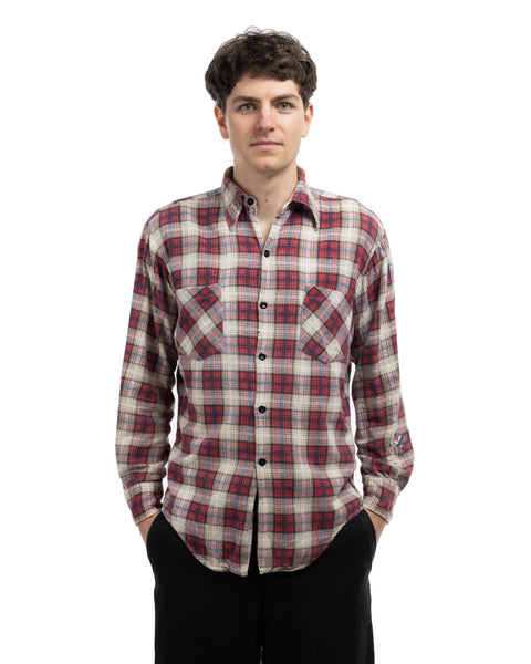 70's Repaired Cotton Flannel - Medium