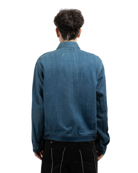 60's Multi-Toned Denim Work Jacket - Medium