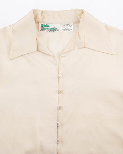 80's Silk Pull-Over Shirt - Small