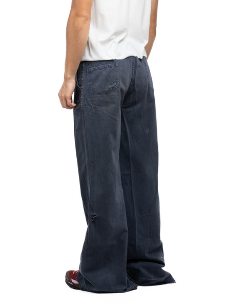70's Wide Leg Moleskin Trousers - 34" x 35"