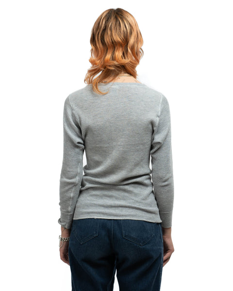 70's Waffle Thermal Henley - Medium