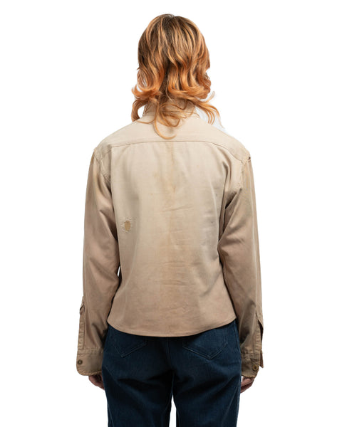 40's Cropped "Day by Day" Work Shirt - Medium