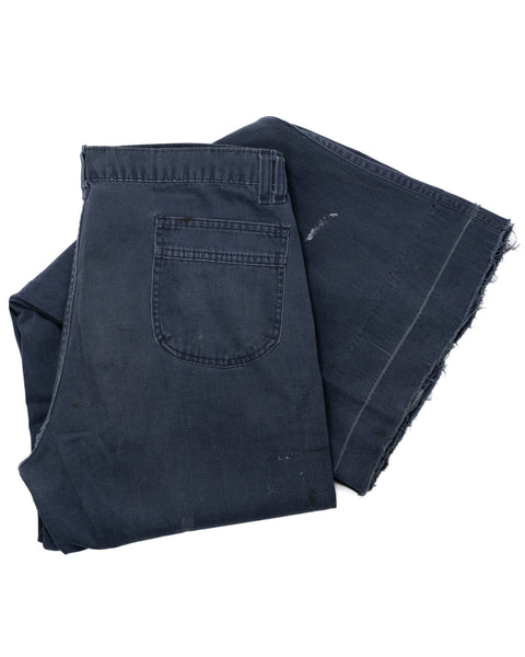 70's Wide Leg Moleskin Trousers - 34" x 35"