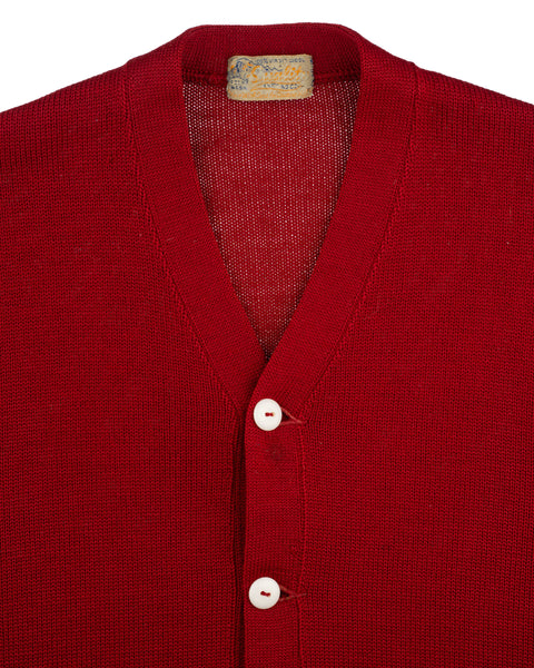 40's Contrast Button Cardigan - Small