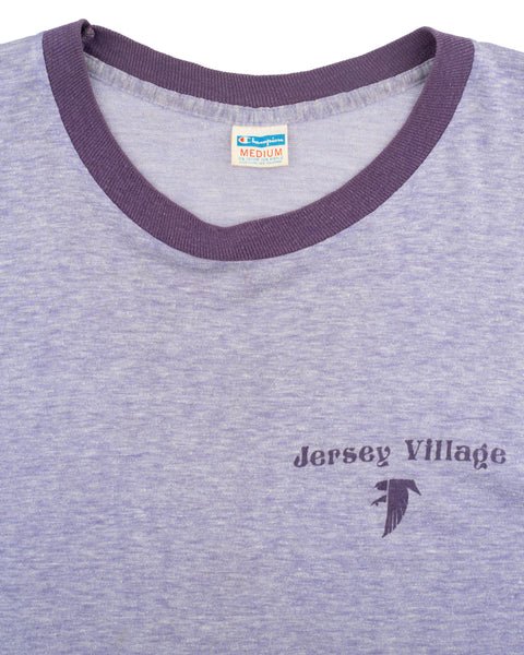 70's Champion Blue Bar Ringer Tee - Medium