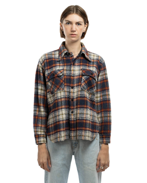 70's Fuzzy Flannel Shirt - Small