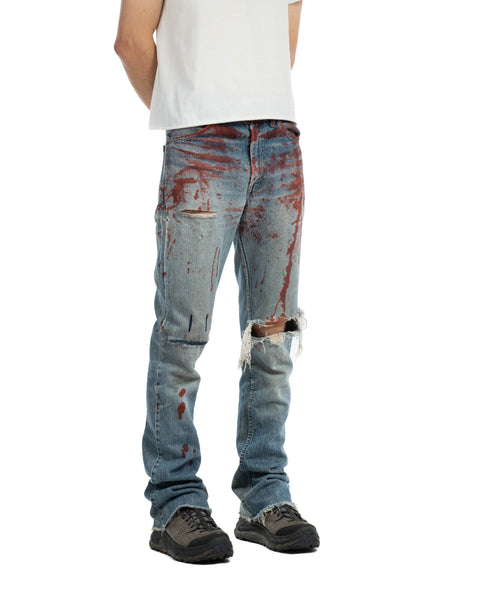 70's Orange Tab Splatter Denim - 29" x 34"