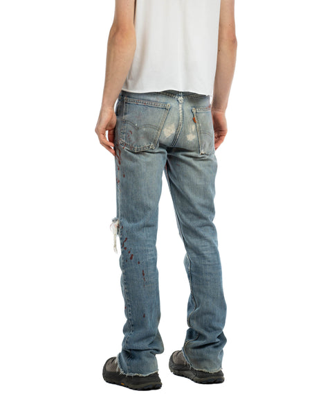 70's Orange Tab Splatter Denim - 29" x 34"