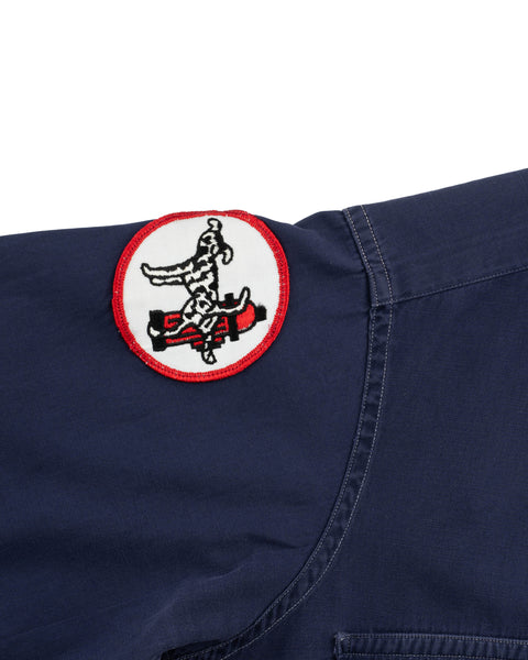 40's Peeing Dog Patch Fire Fighter Shirt - Medium