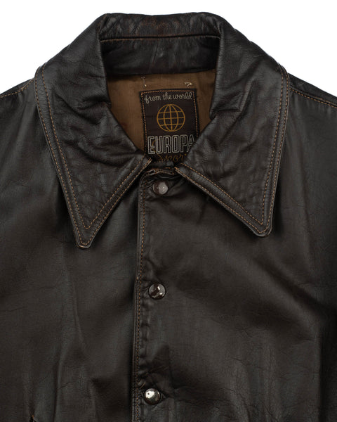 80's Leather Bomber - Medium