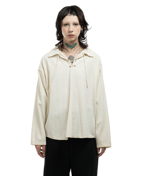 70's Lace Up Shirt - Large