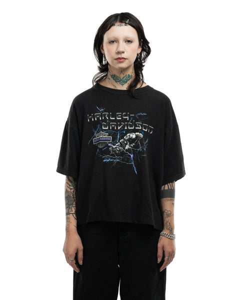 Y2K Boxy Harley Tee - Large
