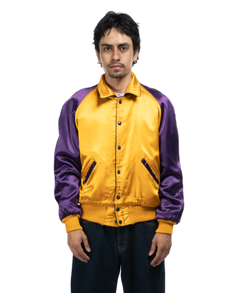 1940s Satin & Wool Reversible Varsity Jacket