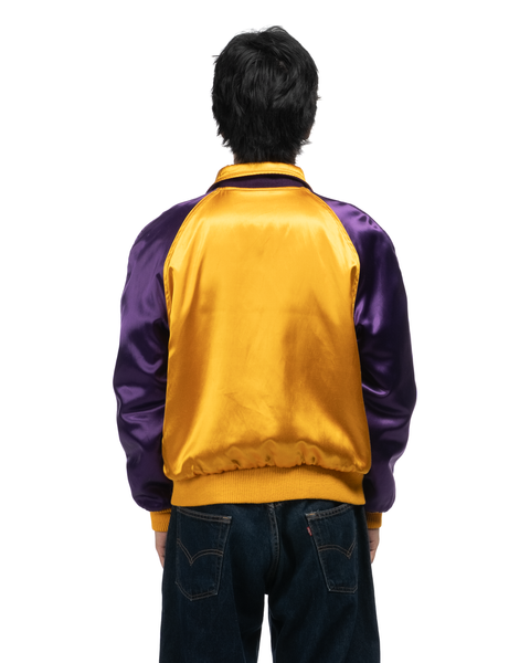 1940s Satin & Wool Reversible Varsity Jacket