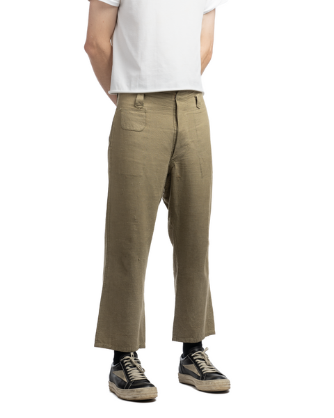 30's Japanese Hemp Buckleback Trousers - 30" x 24"