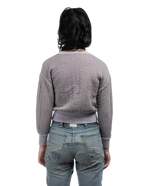 50's Over-Dyed Quilted Crewneck - Small