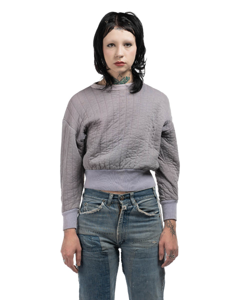 50's Over-Dyed Quilted Crewneck - Small