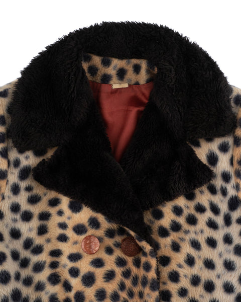 60's Cheetah Print Jacket - Small