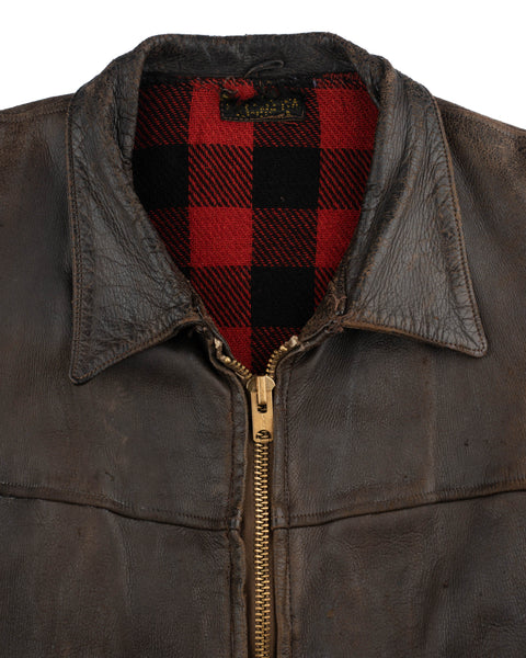 60's Leather Jacket - Large