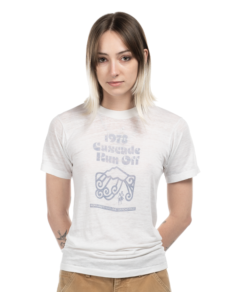 1970s Paper-Thin Nike Cascade Run Off Tee