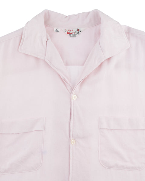 60's Over-dyed Rayon Bowling Shirt - Large