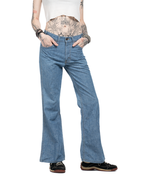 1970s Levi's Orange Tab Flared Denim