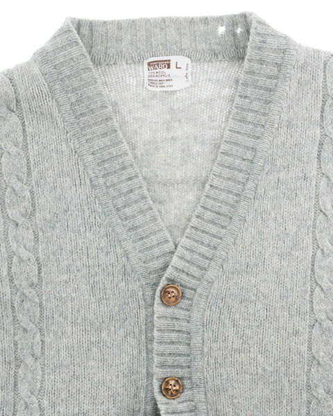70's Cable Knit Cardigan - Small