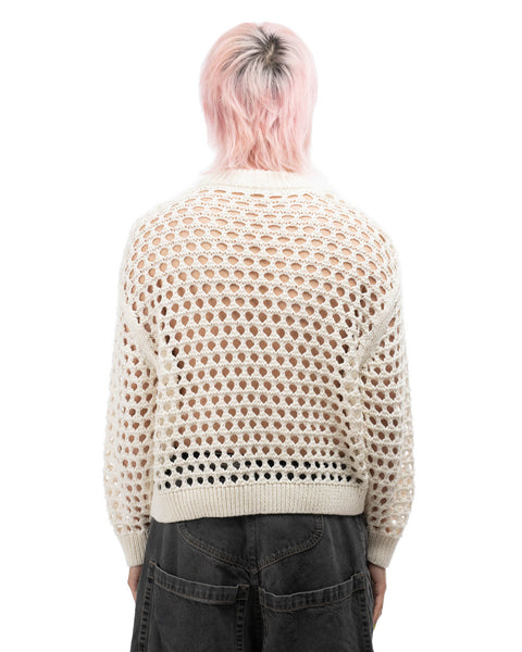 80's Crocheted Loose Knit Sweater - Medium