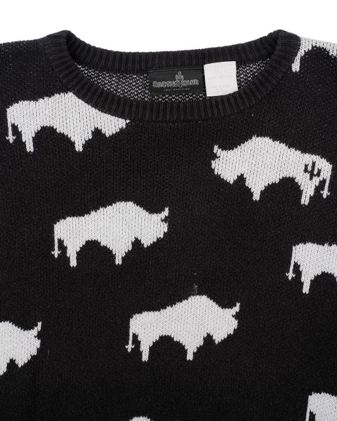 90's Buffalo Print Sweater - Medium