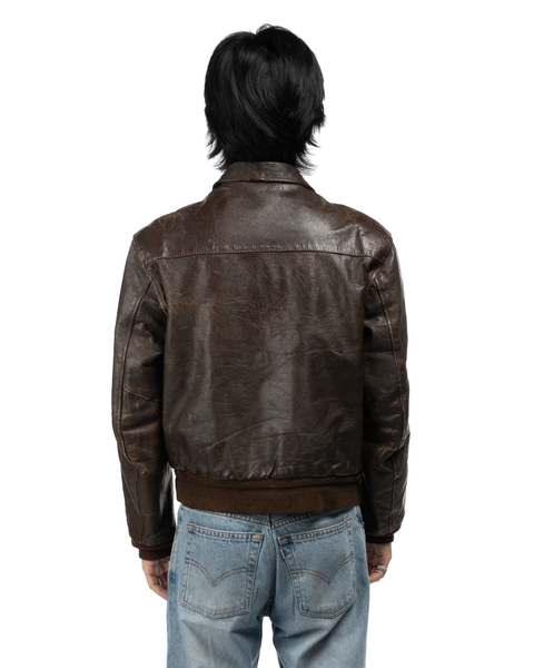 1950s Goatskin Quilt Lined A2 Jacket