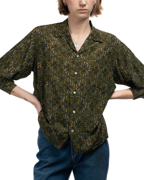 50's Washable Silk Shirt - Small