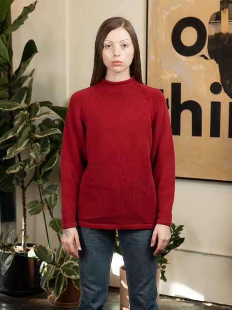1990s J. Crew Cotton Roll Neck Sweater