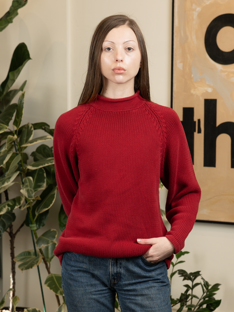 1990s J. Crew Cotton Roll Neck Sweater