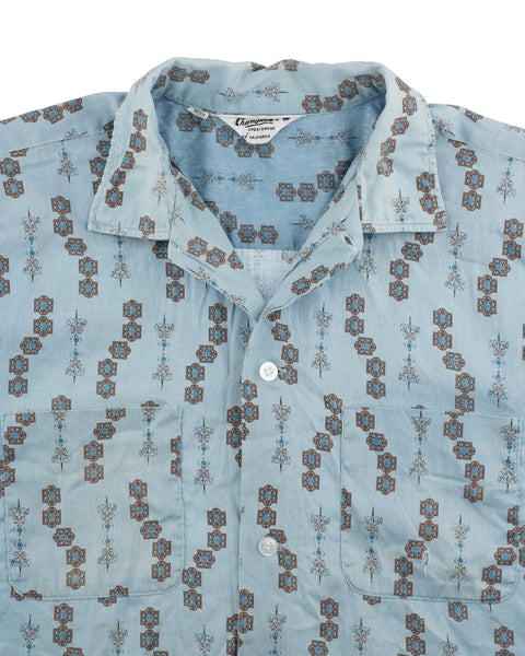 60’s Sword-Patterned Shirt - Medium