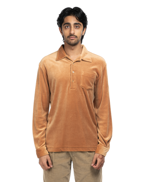 1970s Velour Polo Shirt