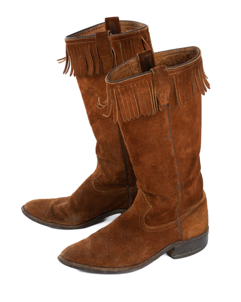 70's Fringe Cowboy Boots - M's 9.5 W's 11