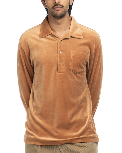 1970s Velour Polo Shirt