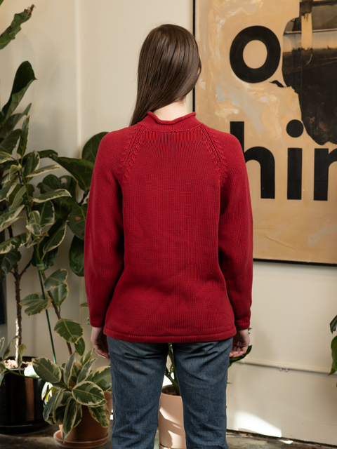 1990s J. Crew Cotton Roll Neck Sweater