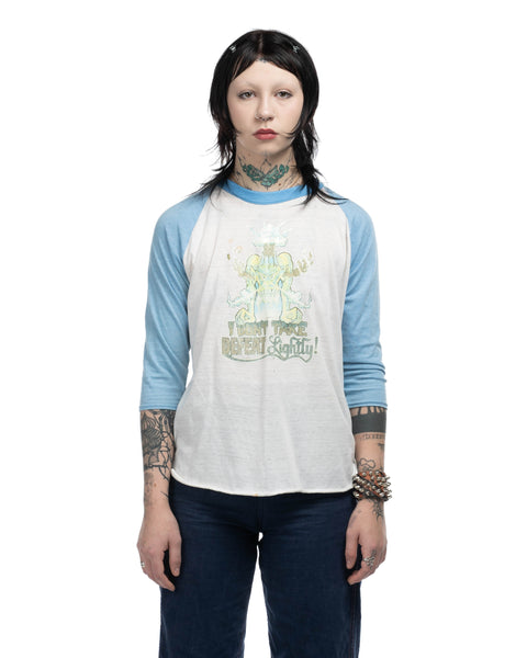 70's Glitter Gothic Raglan - Small