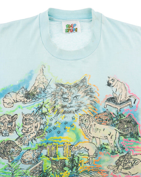 80's Psychedelic Cats Tee - Large