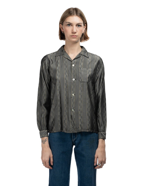 50's Metallic Loop Collar Shirt - Small