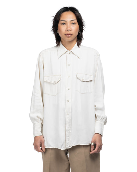 50's Gabardine Western Snap Shirt - Medium