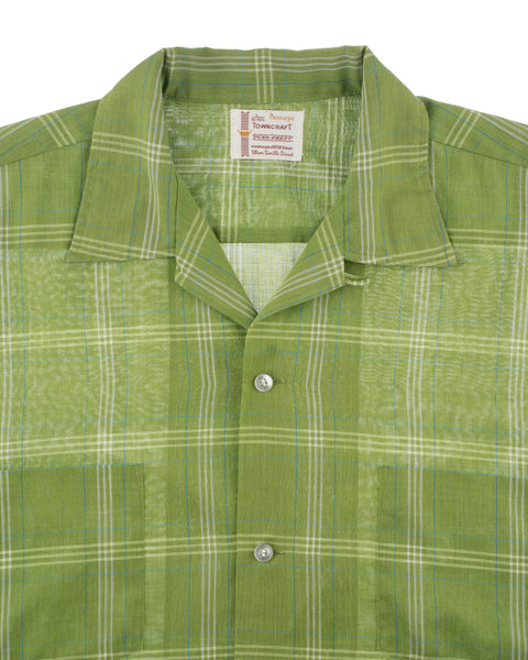 60's Penney's Plaid Loop Collar - Large