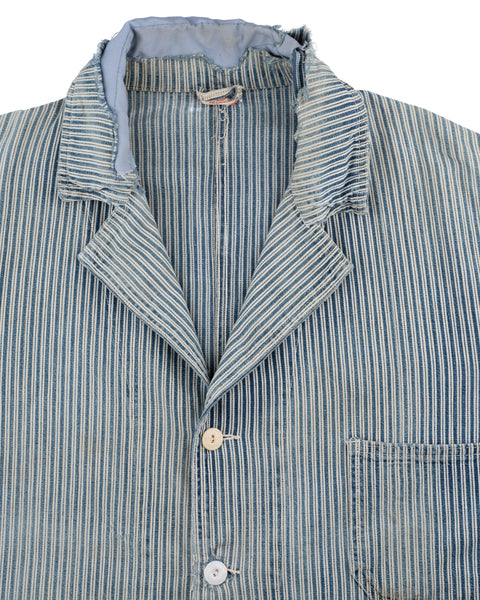 40's Hickory Striped Chore Coat - XL