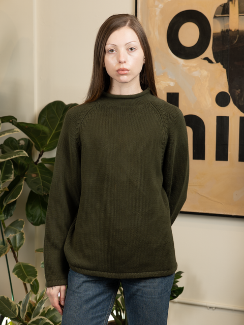 1990s J. Crew Cotton Roll Neck Sweater