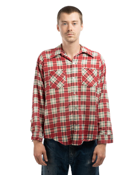 50's Plaid Flannel - Large