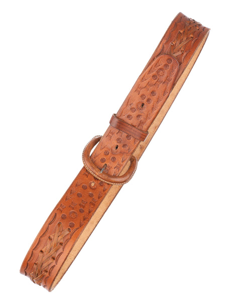 70’s Leather Belt - 31"-36"